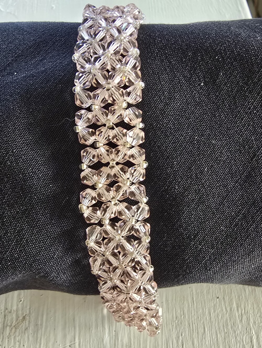 Pink Crystal Ribbon Bracelet - Picture 4 of 4